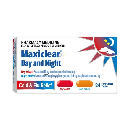 Maxiclear Day & Night Cold Flu Tablets