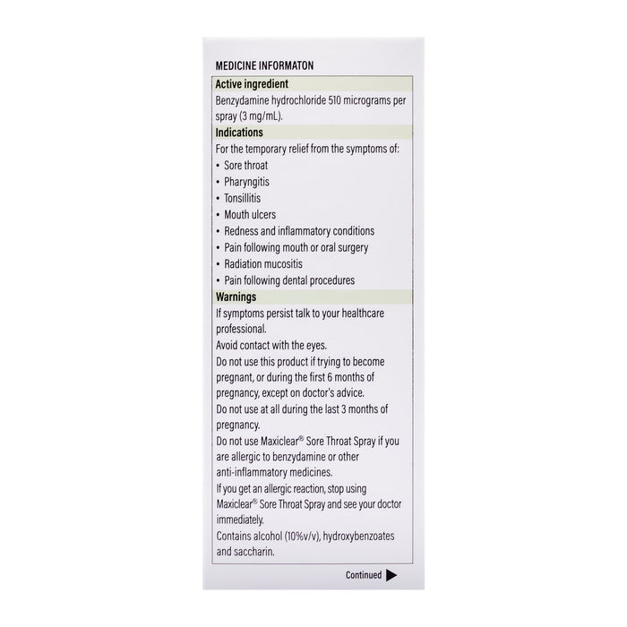 MAXICLEAR Sore Throat Spray 3mg 30ml - image 5