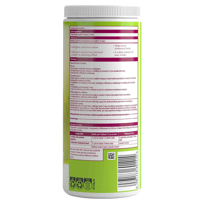 Metamucil Natural Granular 504g 72 Dose - image 6