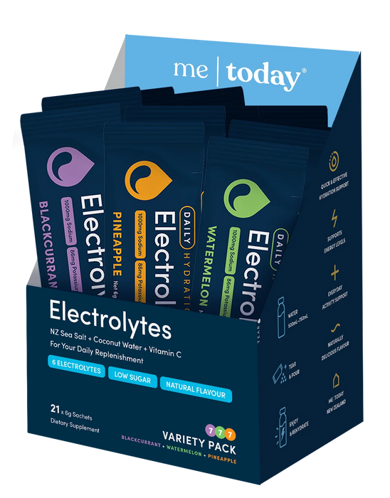 Me Today Daily Hydration Electrolytes Variety Pack 21 x 6g