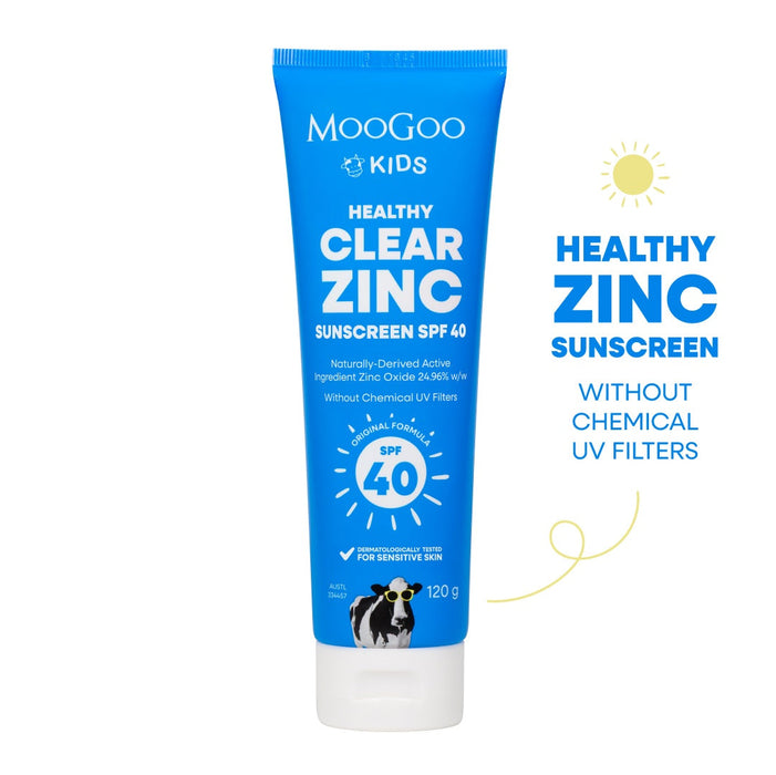 MooGoo Baby & Child Clear Zinc Sunscreen SPF 40 120g