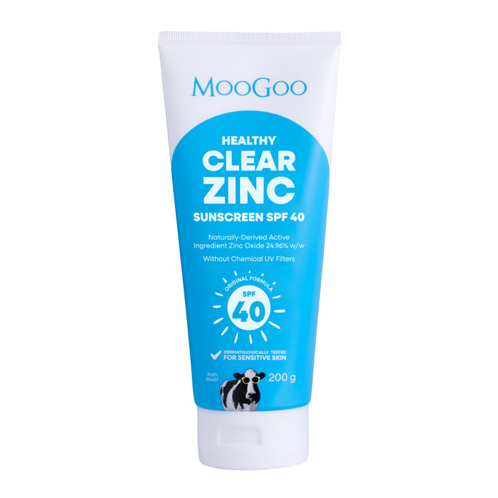 MooGoo Clear Zinc Sunscreen SPF 40 200g