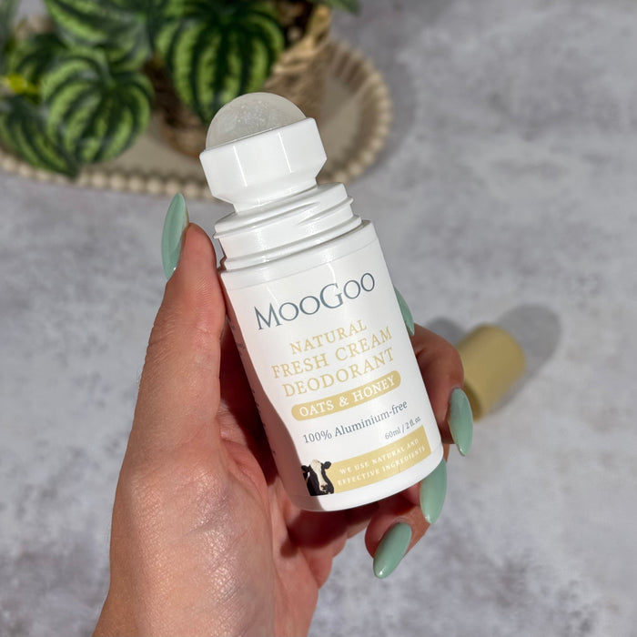 MooGoo Fresh Cream Deodorant 60ml - Oats & Honey - image 2