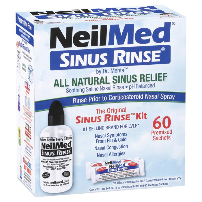 NeilMed Sinus Rinse Kit 240ml (Bottle and 60 premixed sachets) - image 2