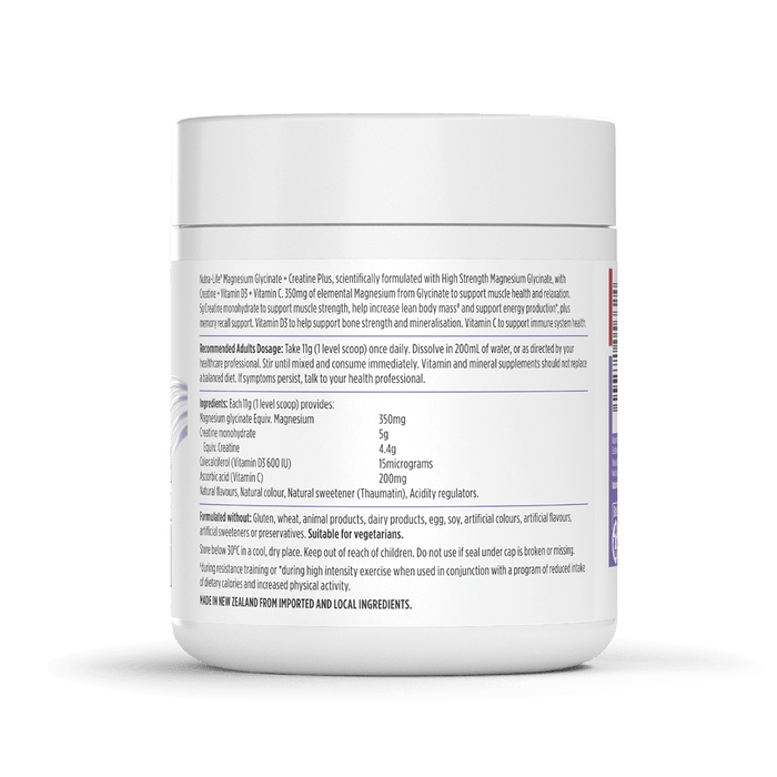 Nutra-Life Magnesium Glycinate + Creatine Plus Powder 300g