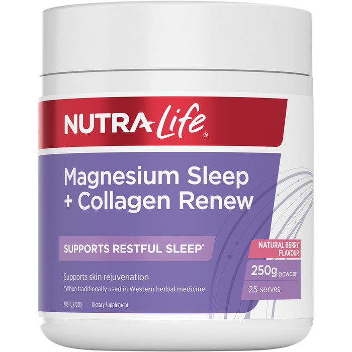 Nutra-Life Magnesium Sleep + Collagen Renew Powder 250g