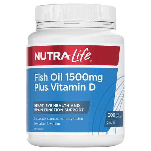 Nutralife Fish Oil 1500mg Plus Vitamin D 300s - image 2