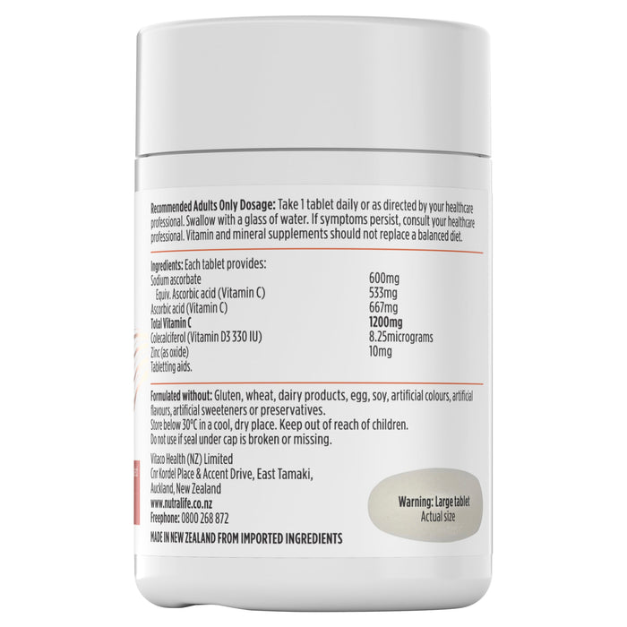 Nutralife® High Strength Vit C 1200mg + Vit D + Zinc - image 4