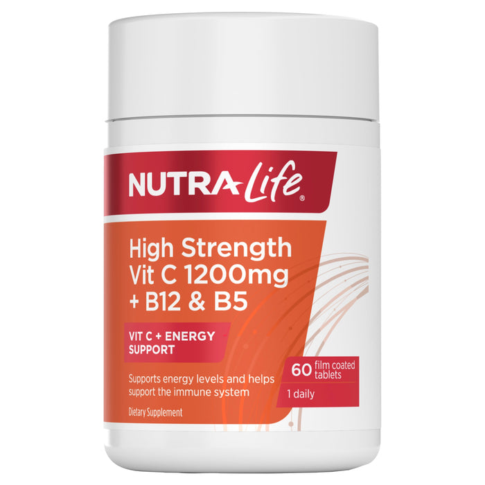 Nutralife High Strength Vitamin C + B12 & B5 60s - image 2
