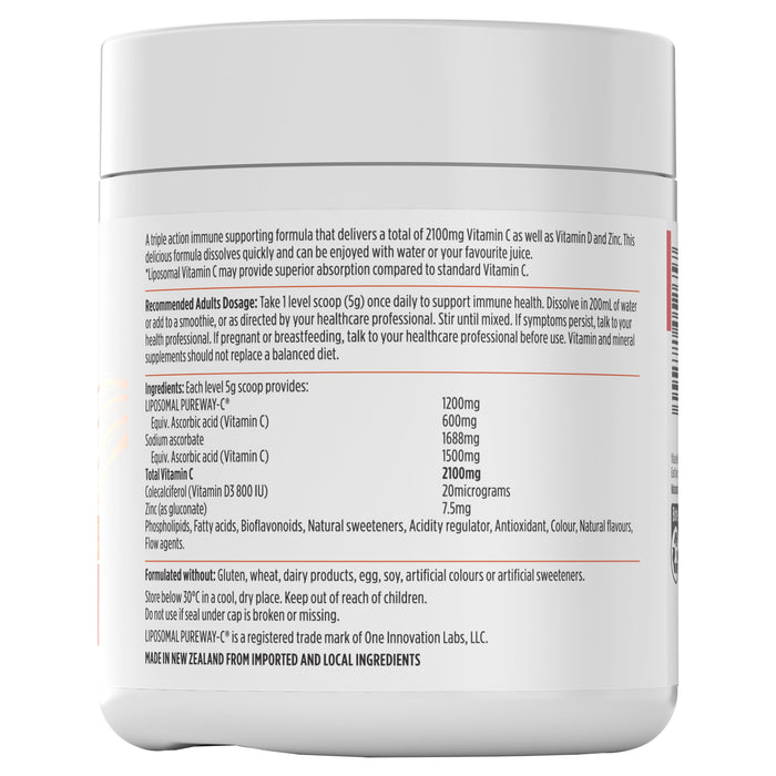 Nutralife Liposomal-C 1200mg Vit C + D + Zinc - image 2