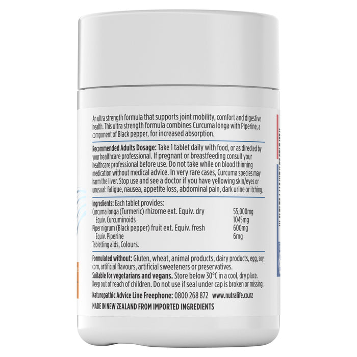 NutraLife Ultra Strength Turmeric 55000+ 50 Tabs - image 3