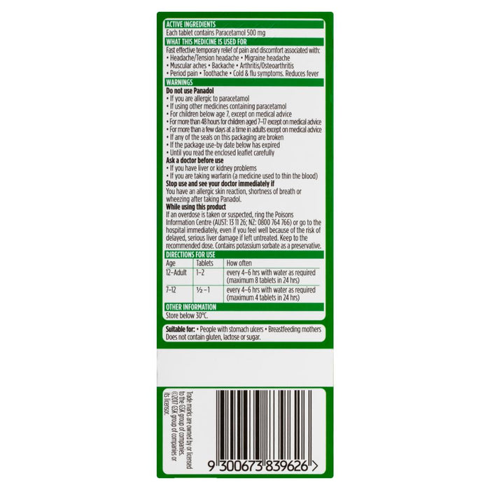 Panadol 500mg Tablets (100s) - image 5