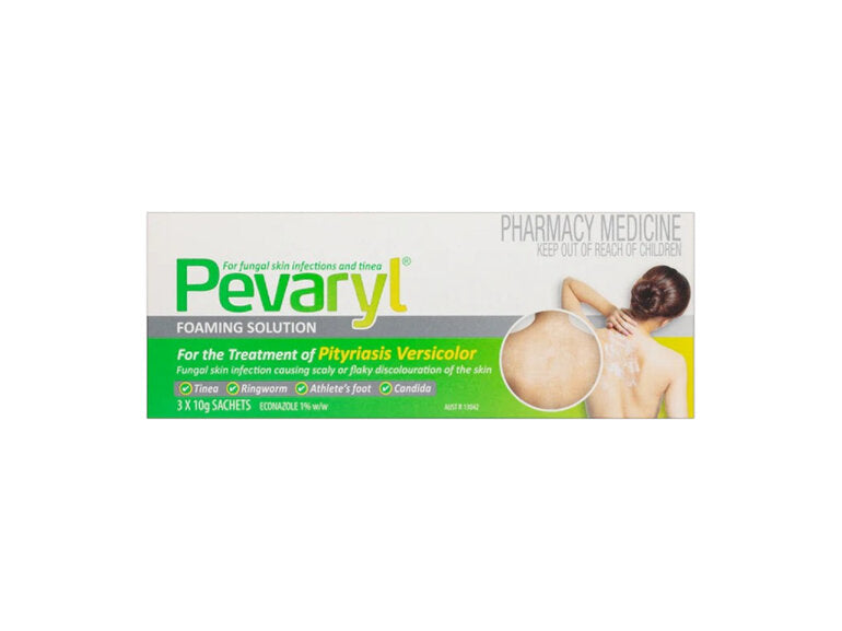 PEVARYL Foaming Solution 10g 1% 3 Sachets