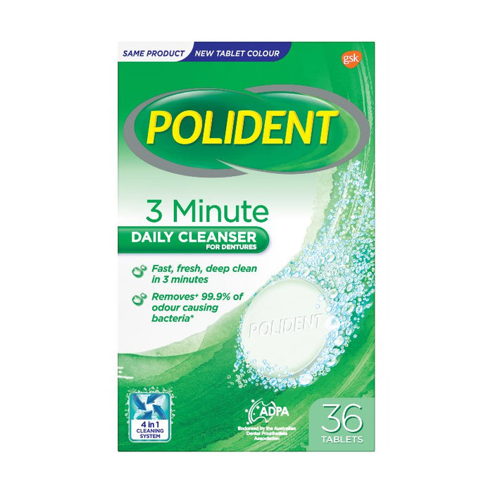 Polident 3 Minute Daily Cleanser 36's - image 2
