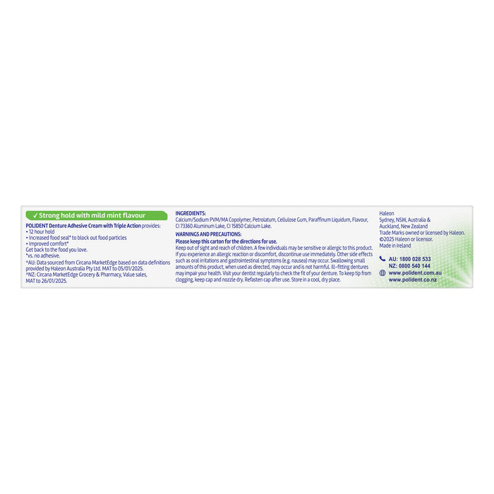 Polident Fresh Mint Denture Adhesive Cream 60g - image 5
