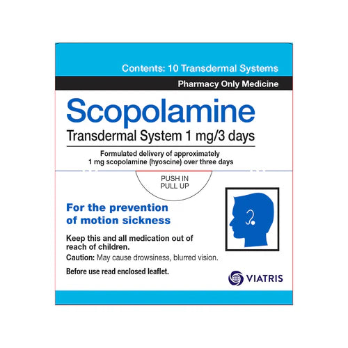 Scopolamine Motion Sickness Patches 10s