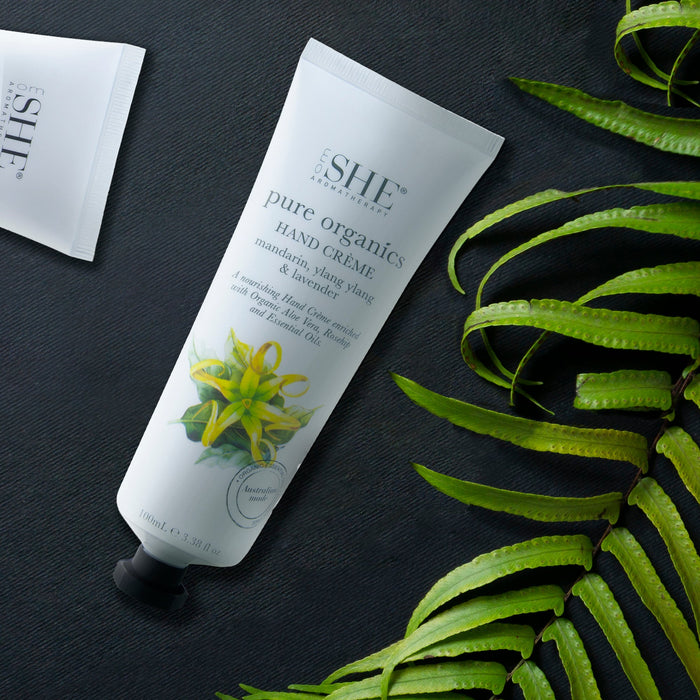 SHE Aromatherapy Pure Organics Hand Creme Mandarin, Ylang Ylang & Lavender 120ml
