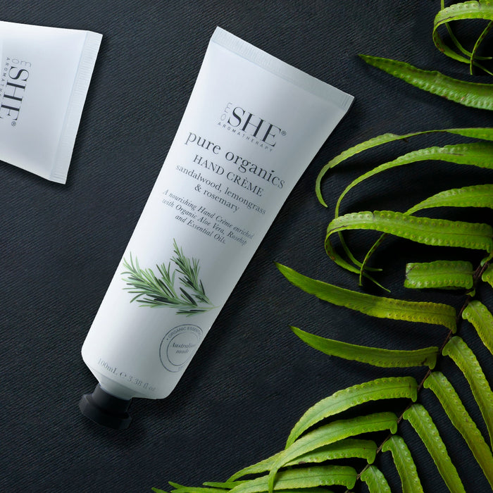 SHE Aromatherapy Pure Organics Hand Creme Sandalwood, Lemongrass & Rosemary 120ml