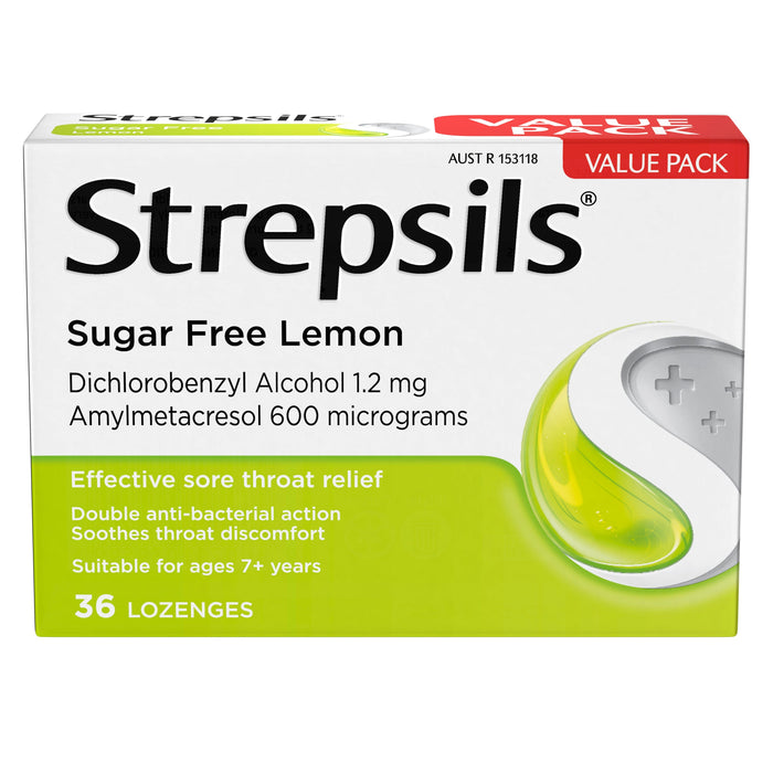 Strepsils Sore Throat Sugar Free Lemon 36 Lozenges - image 6