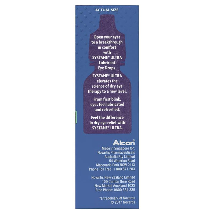 Systane Ultra Lubricant Eye Drops Twin Pack 2 x 10ml