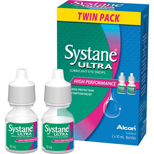 Systane Ultra Lubricant Eye Drops Twin Pack 2 x 10ml
