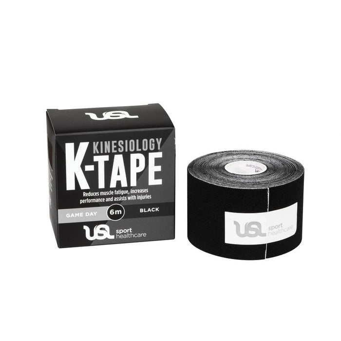 USL Sport K-Tape Kinesiology Tape Black 5cm x 6m