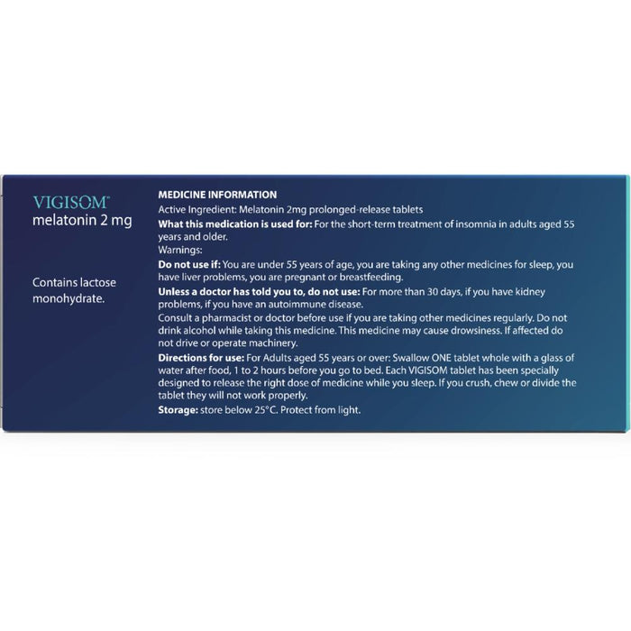 Vigisom Melatonin 2mg 30 Tablets OTC - image 8