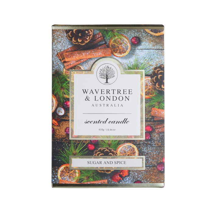 Wavertree & London Sugar & Spice Christmas Twin Wick Candle 410g - image 2
