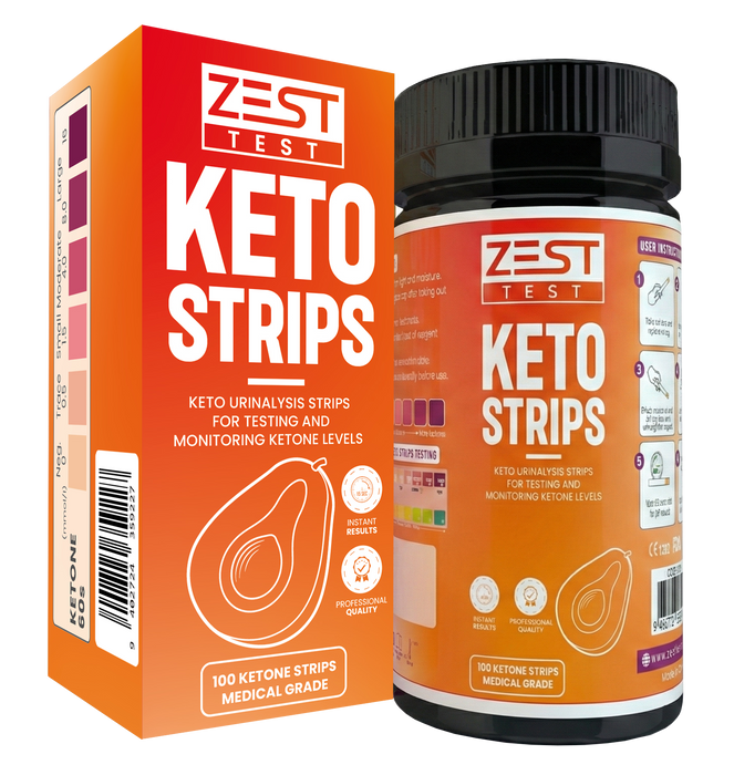 Zest Keto Premium Ketone Test Strips 100 Pack