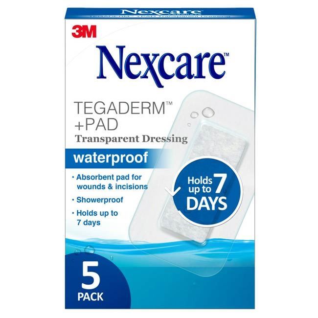 Nexcare Tegaderm+Pad Transparent Dressing 5s