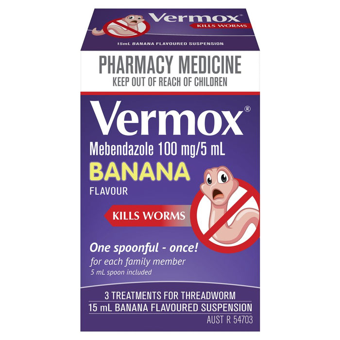 Vermox Banana Suspension 15 mL