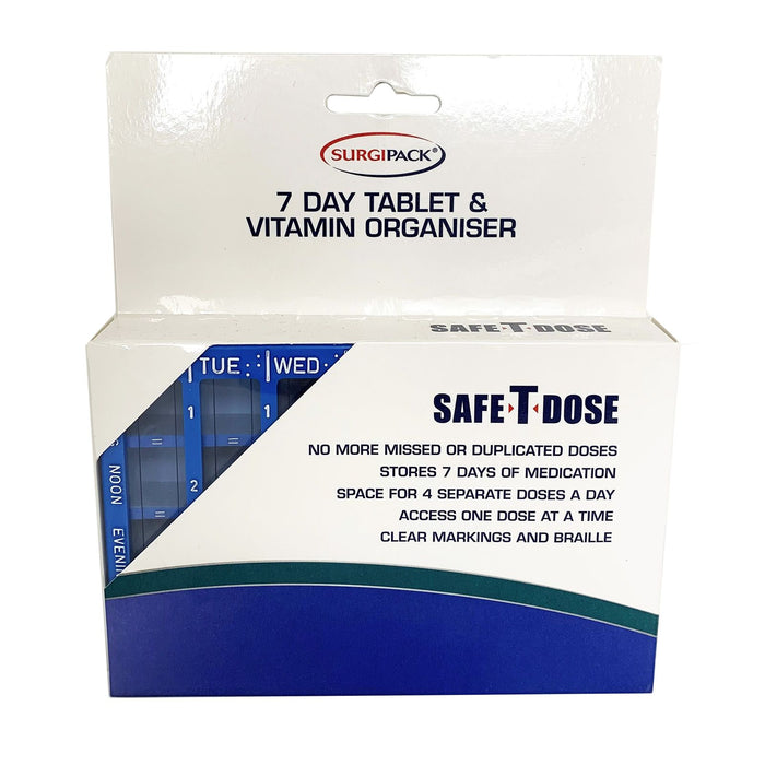 SurgiPack Safe-T-Dose 7 Day Tablet & Vitamin Organiser