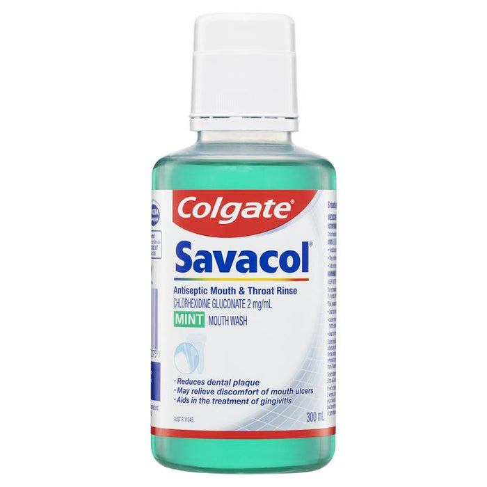 Colgate Savacol Mint Antiseptic Mouthwash 300mL