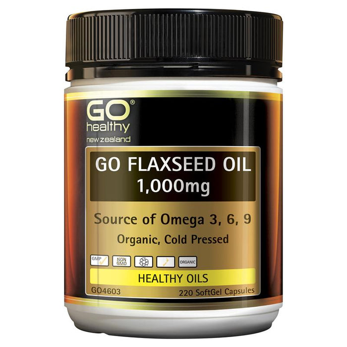 Go Healthy Flaxseed Oil 1000mg (220 SoftGel Caps)