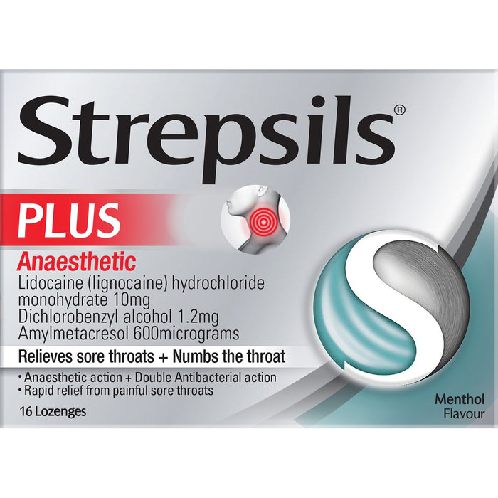 Strepsils Plus Anaesthetic Lozenge Menthol 16s