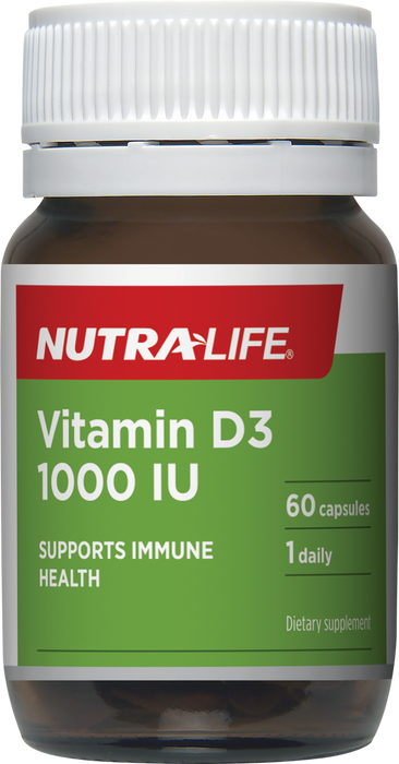 Nutralife Vitamin D3 1000IU Capsules