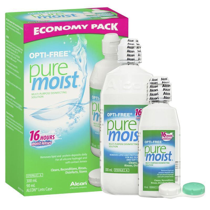 Opti-Free Pure Moist Economy Pack (300ml+90ml) + Lens case