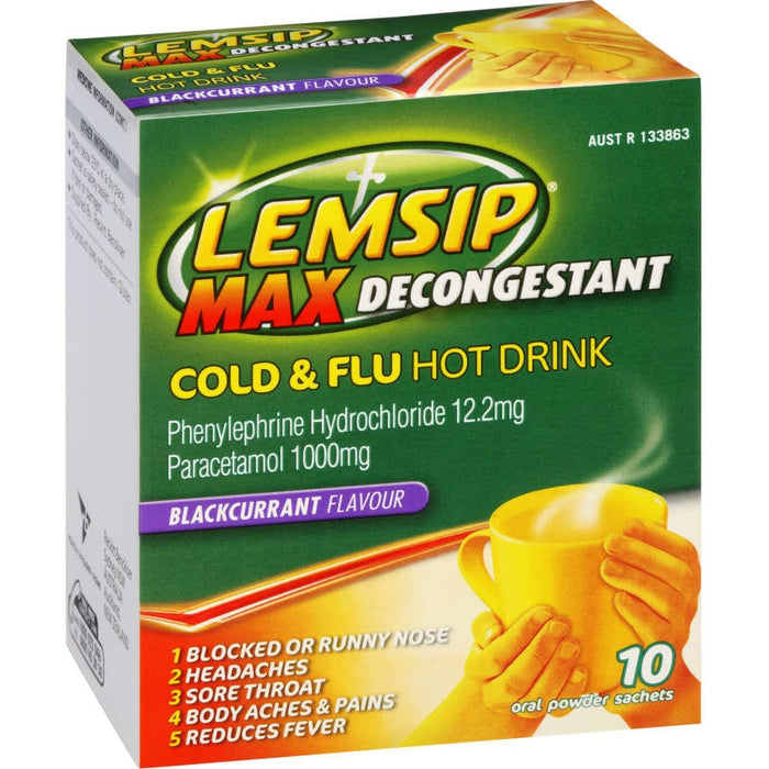 Lemsip Max Blackcurrant Cold & Flu Sachets