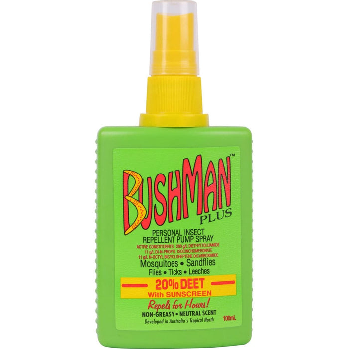 Bushman Plus DEET 20%+Sunscreen Pump Spray (100ml)