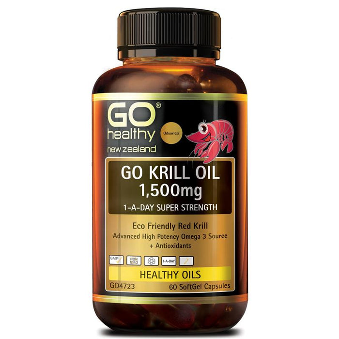 Go Healthy Krill Oil 1500mg SoftGel Capsules