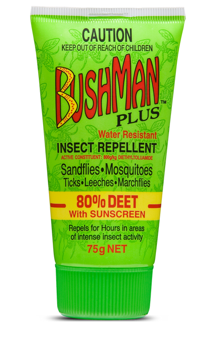 Bushman Plus Heavy Duty DEET 80%+Sunscreen (75g)