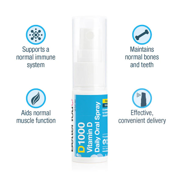BetterYou 1000 Daily Vitamin D Oral Spray 15ml