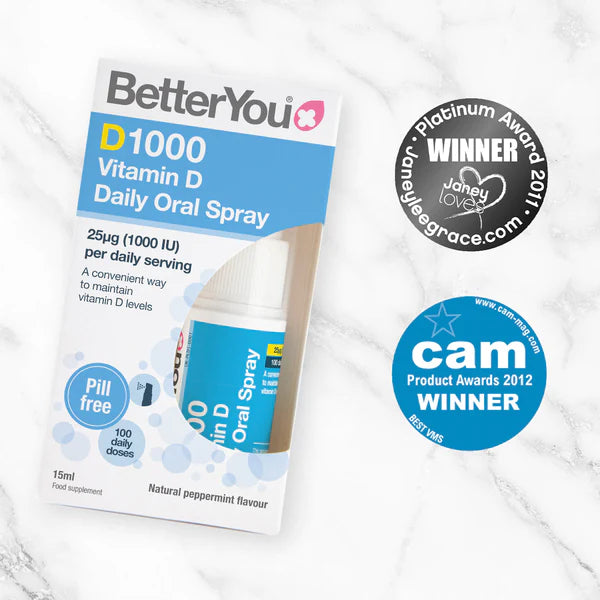 BetterYou 1000 Daily Vitamin D Oral Spray 15ml