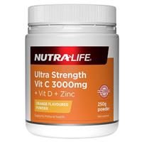 NutraLife Ultra Strength Vitamin C 3000mg Powder 250g