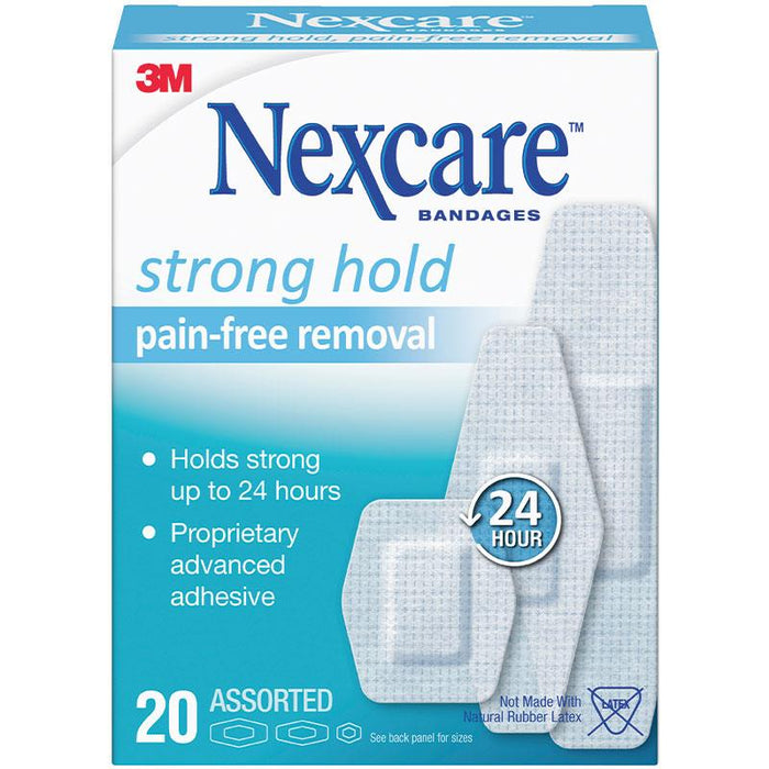 Nexcare Strong Hold Pain-Free Assorted 20s