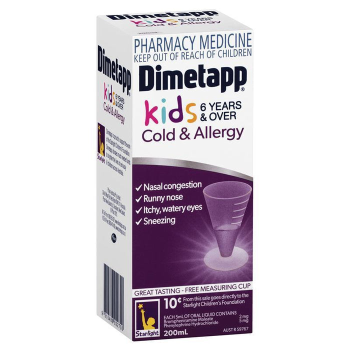 Dimetapp Rash Dimetapp Cold & Allergy (200ml) — Kiwi Chemist