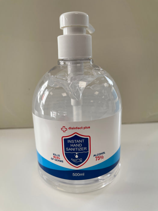 Disinfect Plus Hand Sanitiser - 75% alcohol based 500mL