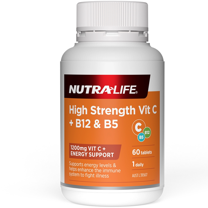 Nutralife High Strength Vitamin C + B12 & B5 60s