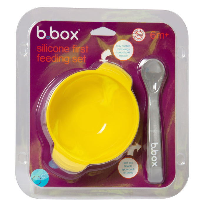 B.Box Silicone First Feeding Set (Bowl and Spoon)