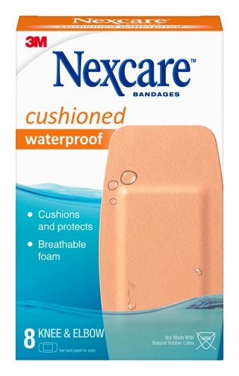 Nexcare Cushioned Waterproof Knee & Elbow 8s